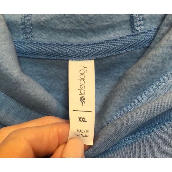 IDEOLOGY - L Sz XXL Off Duty Fleece Pullover Hoodie in Passion Blue Comfy & NWT! - Picture 4 of 15
